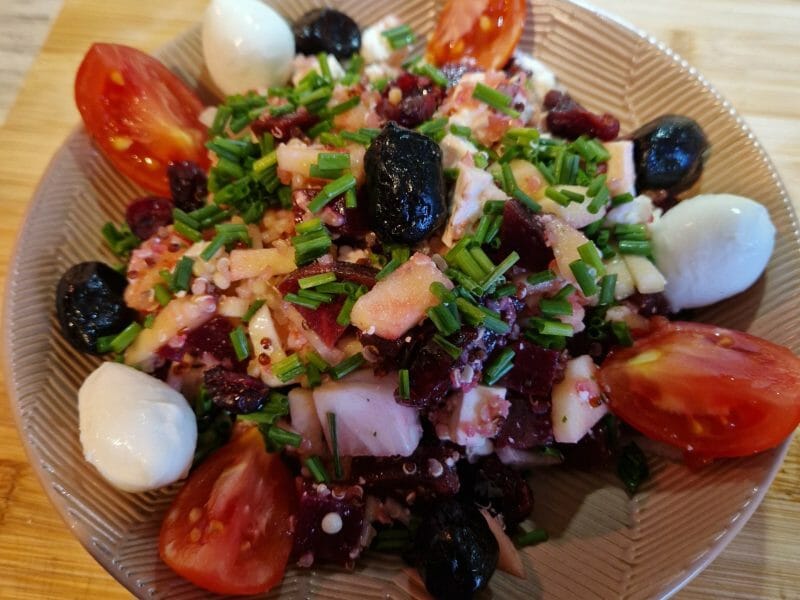 Cliquez pour zoomer ! Salade de quinoa, betterave et feta Thermomix par naturailes