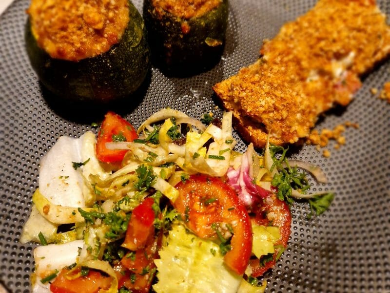 Cliquez pour zoomer ! Courgettes rondes farcies à la ricotta Thermomix par naturailes