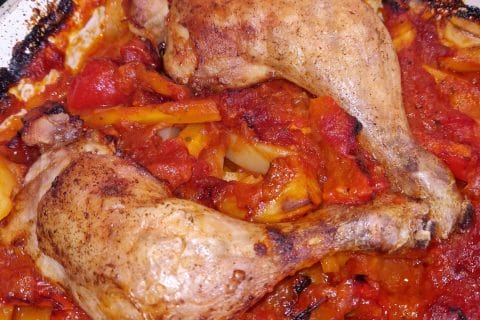Cliquez pour zoomer ! Poulet aux pommes de terre, poivron et tomates Thermomix par naturailes