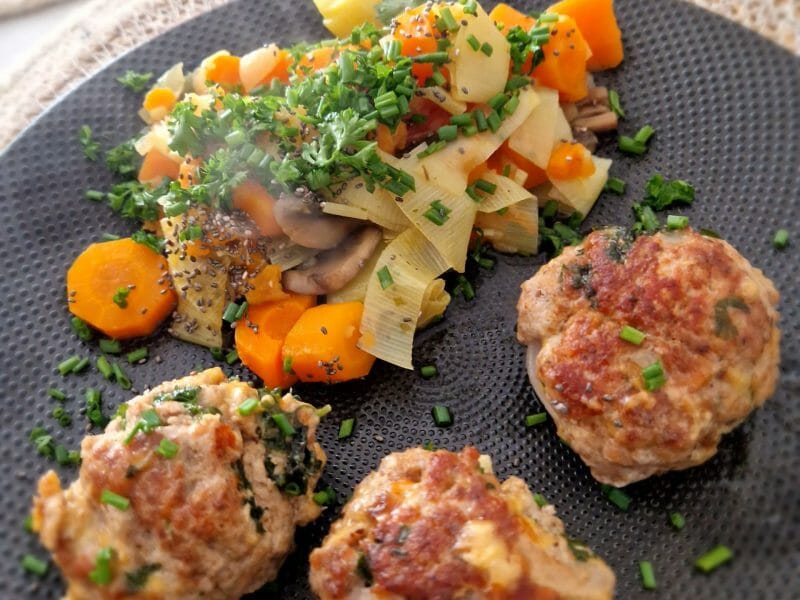 Cliquez pour zoomer ! Boulettes de veau à la tomme Thermomix par naturailes