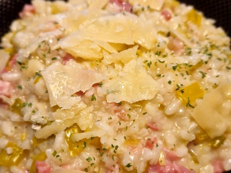 Cliquez pour zoomer ! Risotto poireaux et lardons Thermomix par naturailes