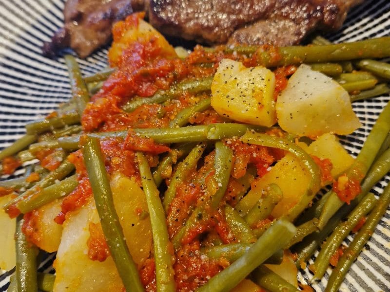 Cliquez pour zoomer ! Haricots verts à l’italienne Thermomix par naturailes