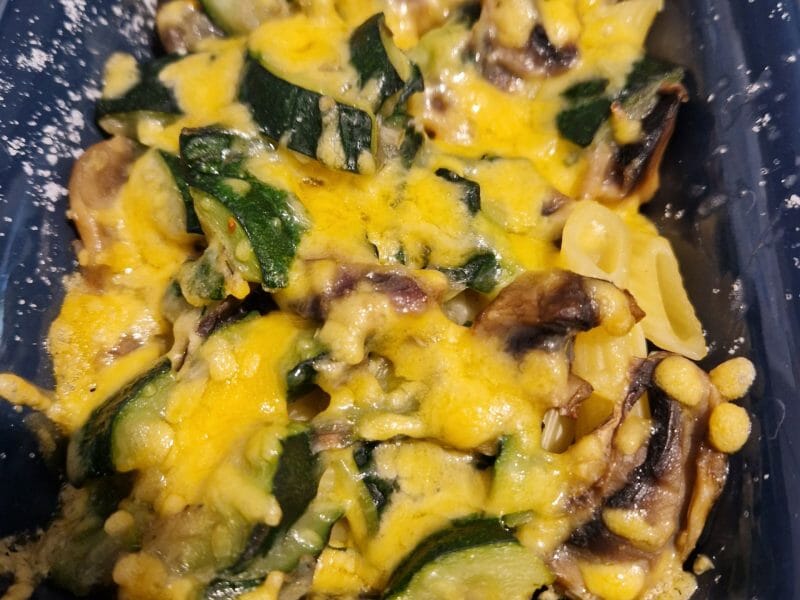 Cliquez pour zoomer ! Gratin de pennes aux champignons Thermomix par naturailes