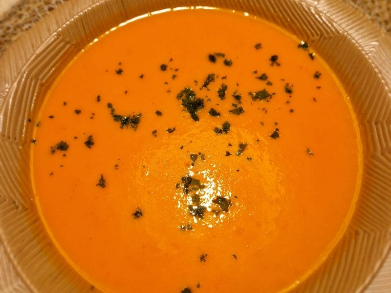 Cliquez pour zoomer ! Velouté de carottes et poivrons rouges Thermomix par naturailes