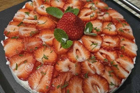 Cliquez pour zoomer ! Tarte aux fraises sans cuisson Thermomix par Vero