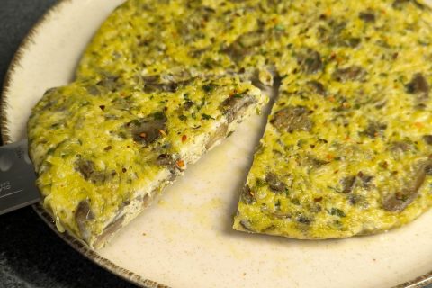 Cliquez pour zoomer ! Tortilla de champignons à l’ail Thermomix par souwws