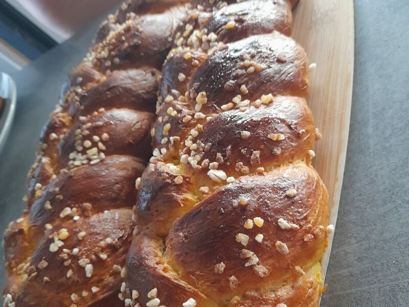 Cliquez pour zoomer ! Brioche tressée à la mie filante Thermomix par steph2504