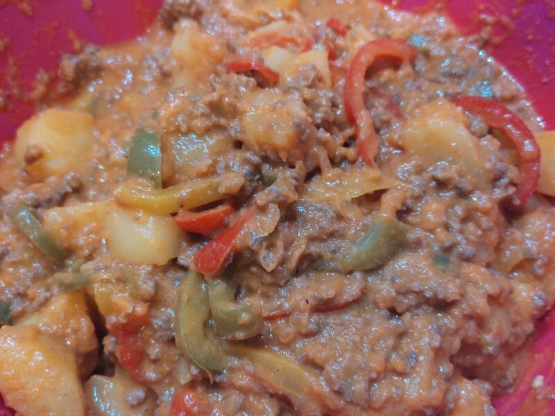 Cliquez pour zoomer ! Boeuf aux poivrons et pommes de terre Thermomix par laetibzh