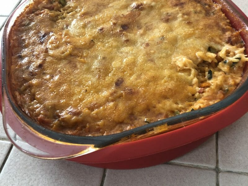 Gratin de riz façon pizza au Thermomix - Cookomix