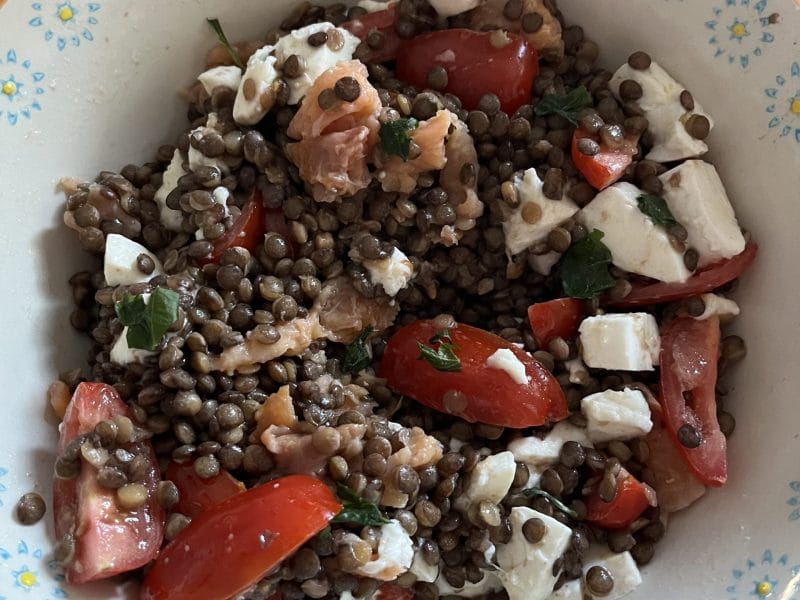 Cliquez pour zoomer ! Salade de lentilles à la grecque Thermomix par MarionBlanc
