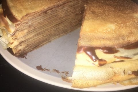 Cliquez pour zoomer ! Gâteau de crêpes à la vanille – Mille crepe cake au Thermomix