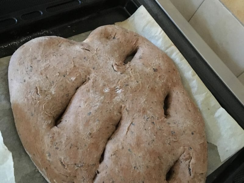 Cliquez pour zoomer ! Fougasse olives et lardons Thermomix par MarionBlanc