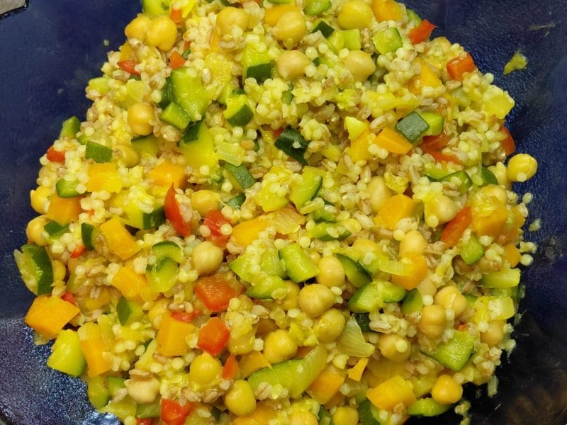 Cliquez pour zoomer ! Bowl méditerranéen aux légumes et céréales Thermomix par tm5cook