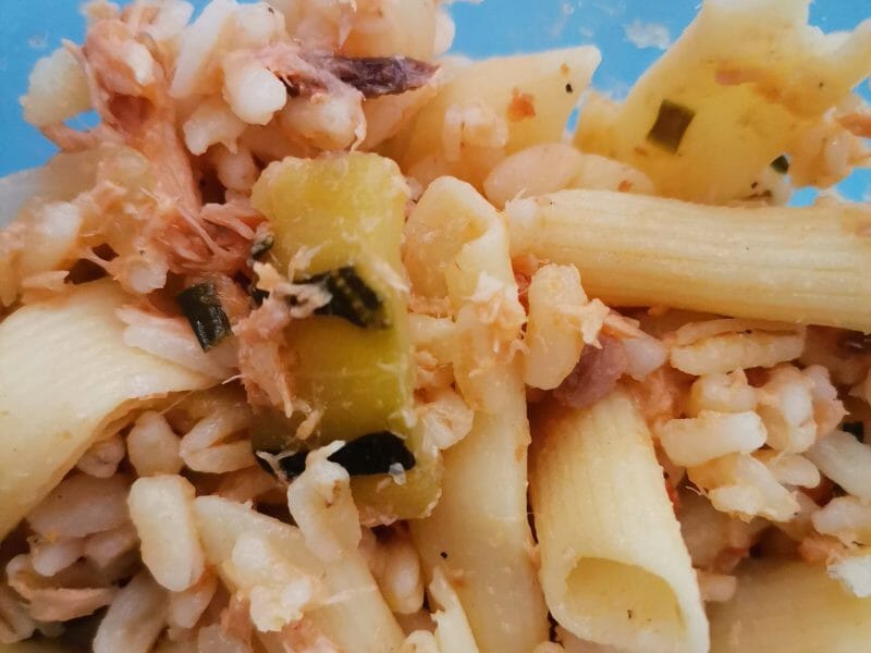 Cliquez pour zoomer ! Salade de pâtes au thon, courgettes et tomates cerises Thermomix par anny2102