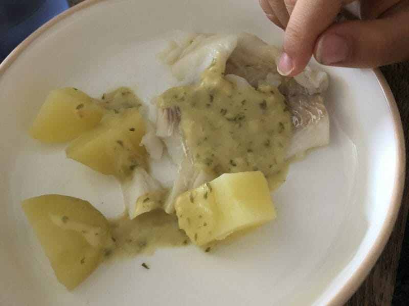 Cliquez pour zoomer ! Filet de cabillaud et sa sauce persillée Thermomix par ZEnathy
