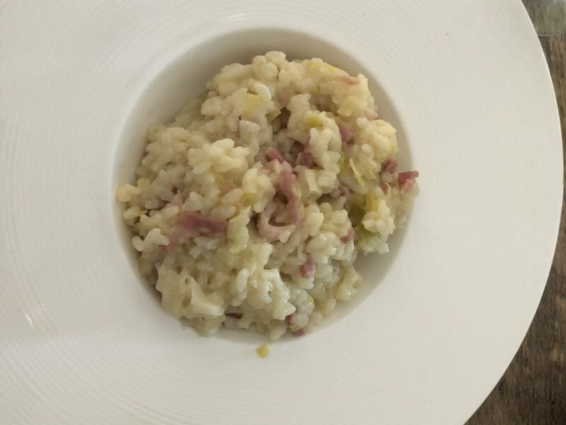 Cliquez pour zoomer ! Risotto poireaux et lardons Thermomix par ZEnathy