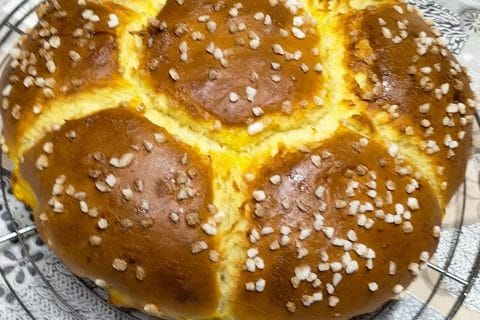 Cliquez pour zoomer ! Brioche tressée à la mie filante Thermomix par steph_218