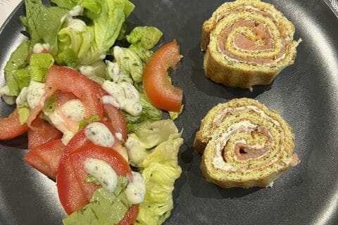 Cliquez pour zoomer ! Roulé aux courgettes et au saumon fumé Thermomix par jessica_656