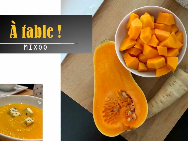 Cliquez pour zoomer ! Velouté de butternut et panais à la fourme d’Ambert Thermomix par mamanchoo