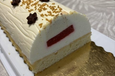 Cliquez pour zoomer ! Bûche citron et framboises Thermomix par domi0966