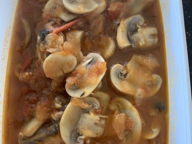 Cliquez pour zoomer ! Champignons à la grecque Thermomix par Pilgut