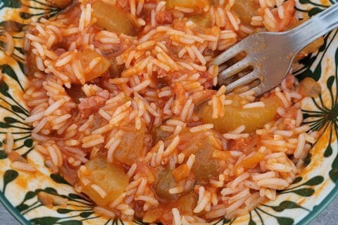 Cliquez pour zoomer ! Concombre cuit lardons tomate paprika Thermomix par lowpow13