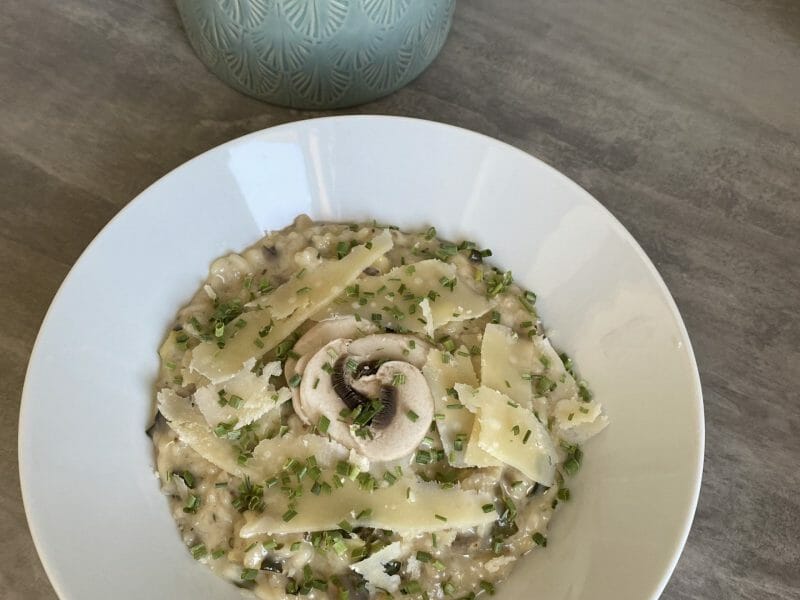 Cliquez pour zoomer ! Risotto champignons et courgettes Thermomix par sanino