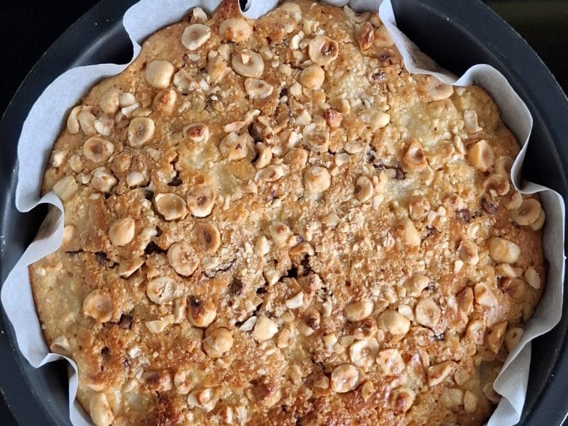 Cliquez pour zoomer ! Moelleux poires, noisettes et chocolat Thermomix par mbltp