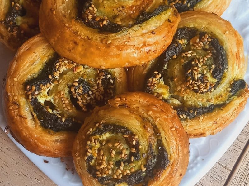 Cliquez pour zoomer ! Spirales feuilletées épinards et feta Thermomix par Tatine74