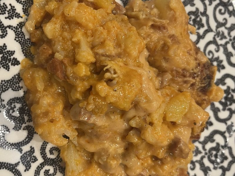 Cliquez pour zoomer ! Gratin de chou-fleur au chorizo Thermomix par David