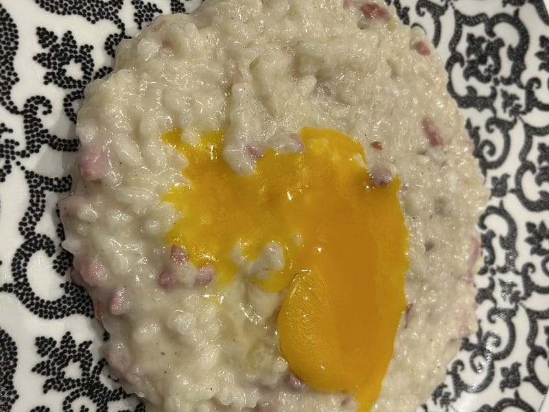 Cliquez pour zoomer ! Risotto façon carbonara Thermomix par David