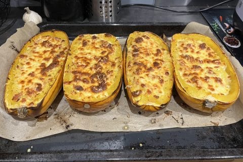 Cliquez pour zoomer ! Courge spaghetti à la crème et aux lardons Thermomix par David