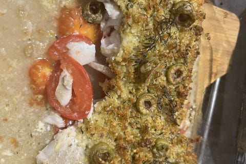 Cliquez pour zoomer ! Cabillaud en croûte d’olives vertes Thermomix par David