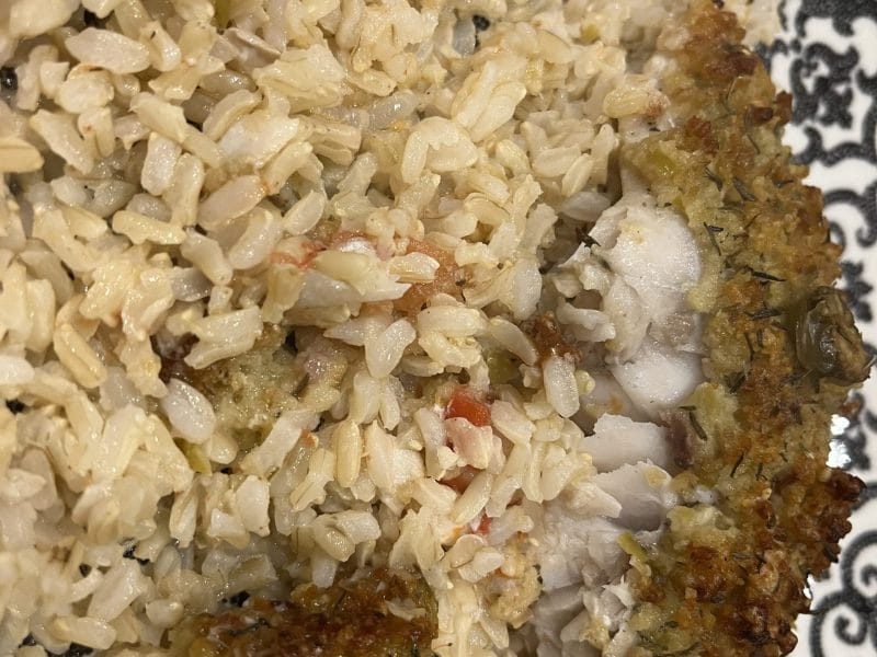 Cliquez pour zoomer ! Cabillaud en croûte d’olives vertes Thermomix par David