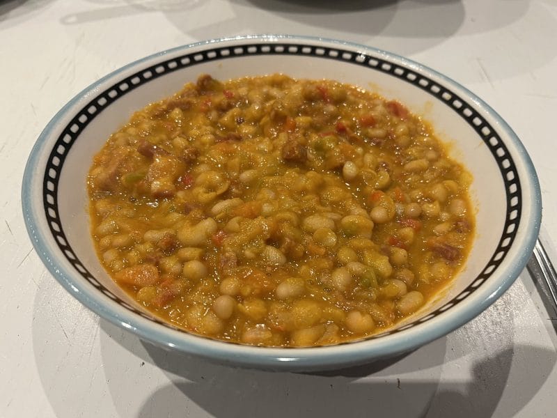 Cliquez pour zoomer ! Mijoté d’haricots blanc légumes et chorizo Thermomix par David