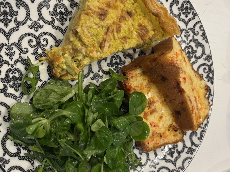 Cliquez pour zoomer ! Cake chorizo, poivrons et feta Thermomix par David