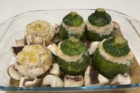 Cliquez pour zoomer ! Courgettes rondes farcies à la ricotta Thermomix par David