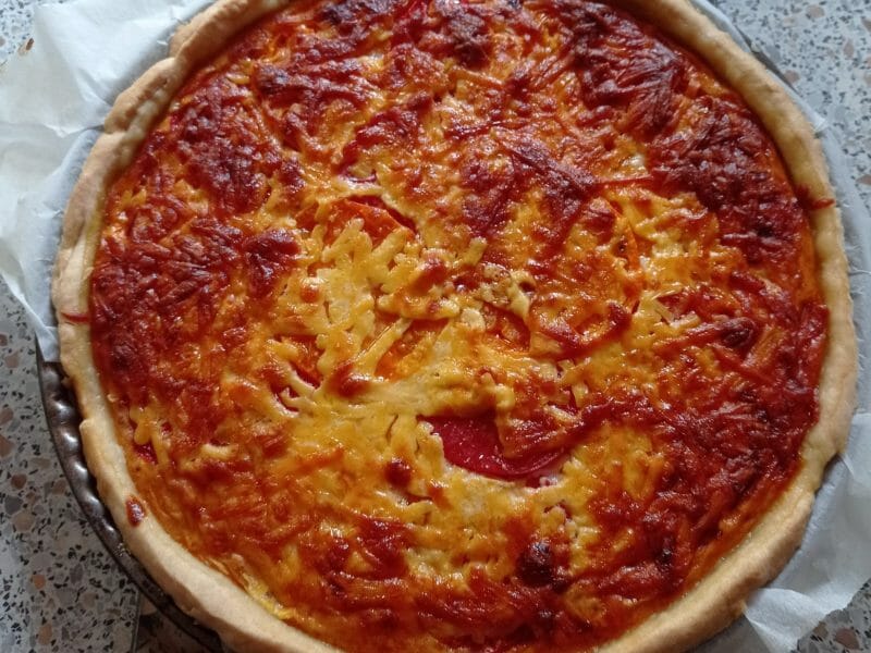 Cliquez pour zoomer ! Tarte au thon, tomate et moutarde Thermomix par herve_62