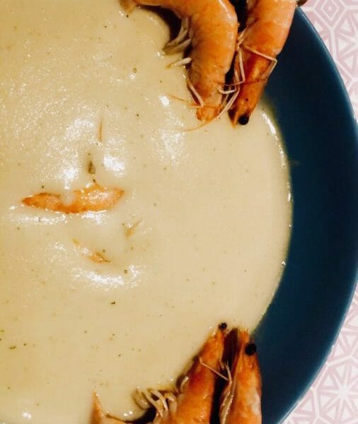 Cliquez pour zoomer ! Soupe de concombre et crevettes marinées au citron Thermomix par No42