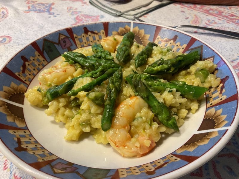 Cliquez pour zoomer ! Risotto aux crevettes et asperges Thermomix par Sailbirdie