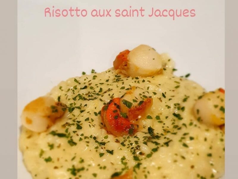 Cliquez pour zoomer ! Risotto aux Saint Jacques et poireaux Thermomix par manou54.el