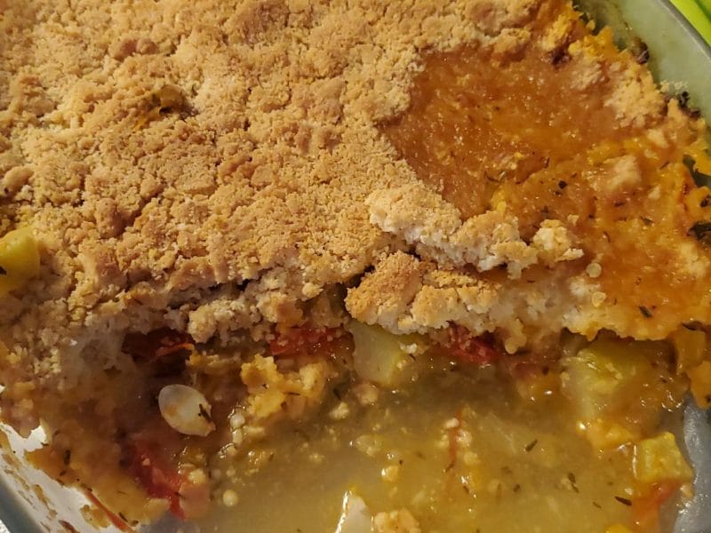 Cliquez pour zoomer ! Crumble aux légumes provençaux Thermomix par julay77