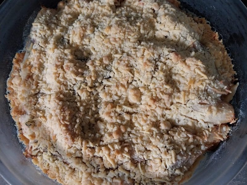 Cliquez pour zoomer ! Crumble poulet, courgettes et parmesan Thermomix par yumi72