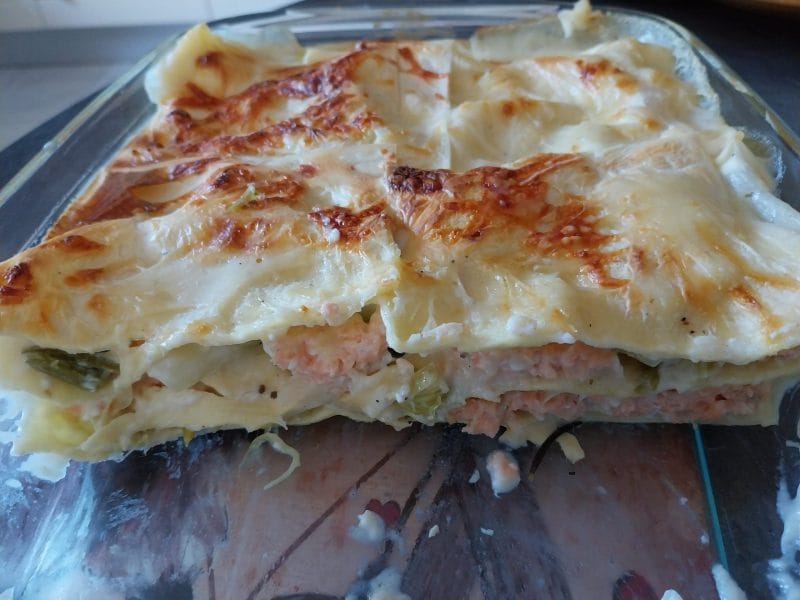 Cliquez pour zoomer ! Lasagnes au saumon et poireaux Thermomix par yumi72