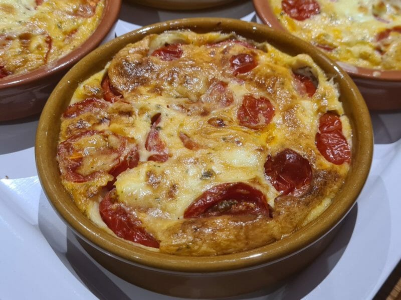 Cliquez pour zoomer ! Clafoutis tomates cerises et fromage de chèvre Thermomix par elodie07patisse