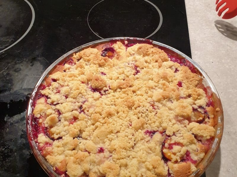 Cliquez pour zoomer ! Crumb cake aux prunes Thermomix par Blan dine