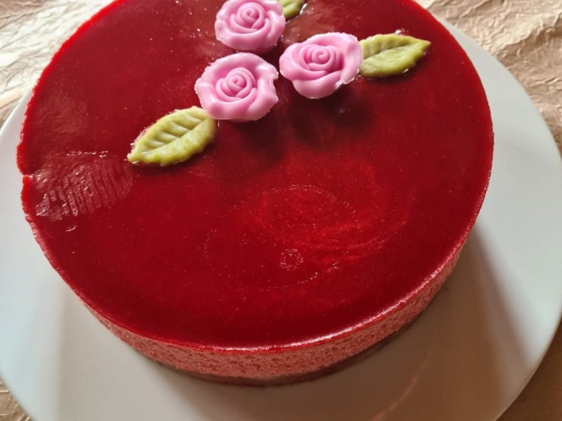 Cliquez pour zoomer ! Bavarois aux framboises Thermomix par charlotte1954