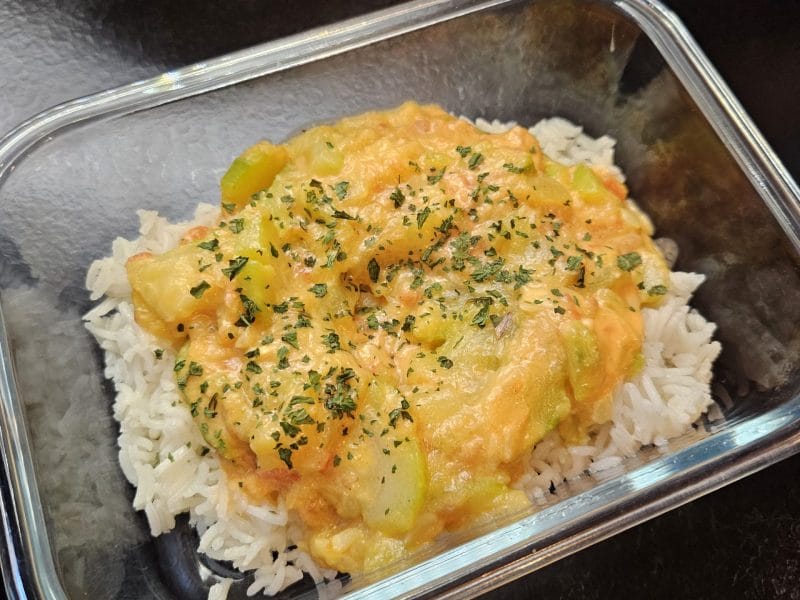 Cliquez pour zoomer ! Curry de courgettes au lait de coco Thermomix par Juliette