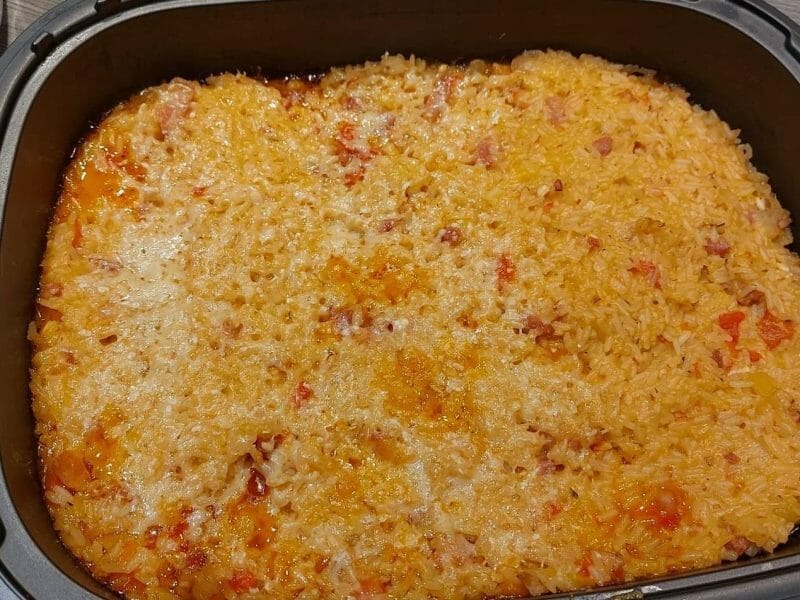 Cliquez pour zoomer ! Gratin de riz façon pizza Thermomix par liteon