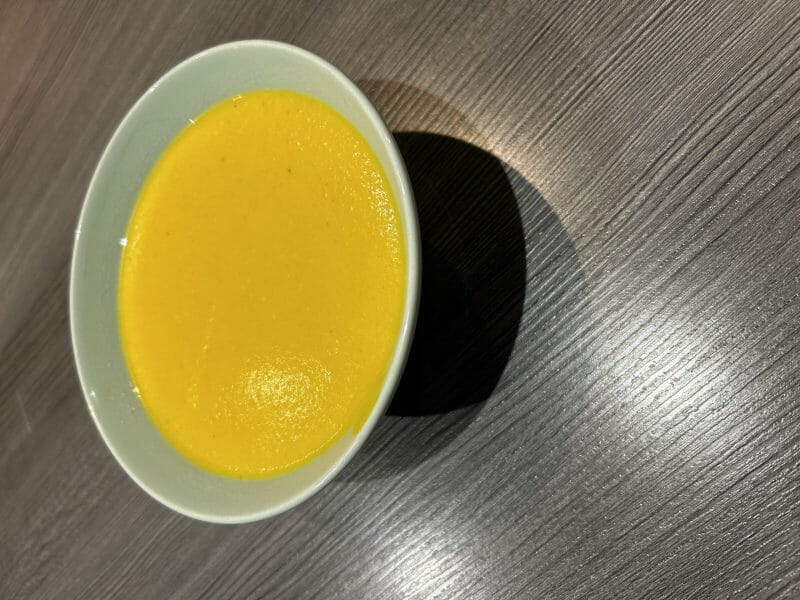 Cliquez pour zoomer ! Crème de potiron et carottes au lait de coco Thermomix par liteon
